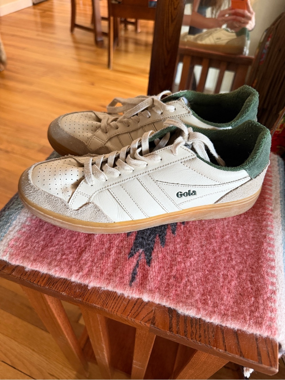 Gola eagle 86 white and green sneakers